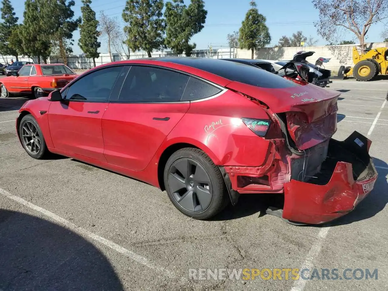 2 fotografías del automóvil dañado 5YJ3E1EAXNF339959 TESLA MODEL 3 2022