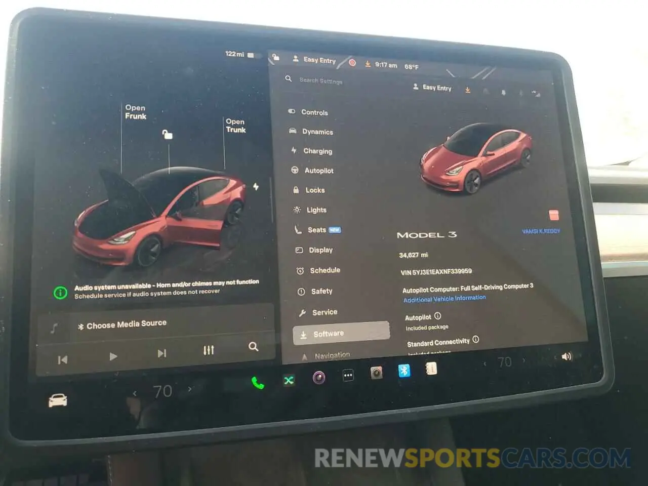 9 fotografías del automóvil dañado 5YJ3E1EAXNF339959 TESLA MODEL 3 2022