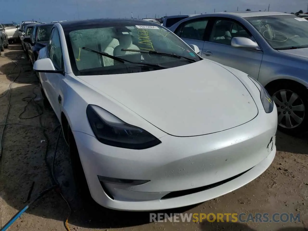 5 fotografías del automóvil dañado 5YJ3E1EAXNF347124 TESLA MODEL 3 2022