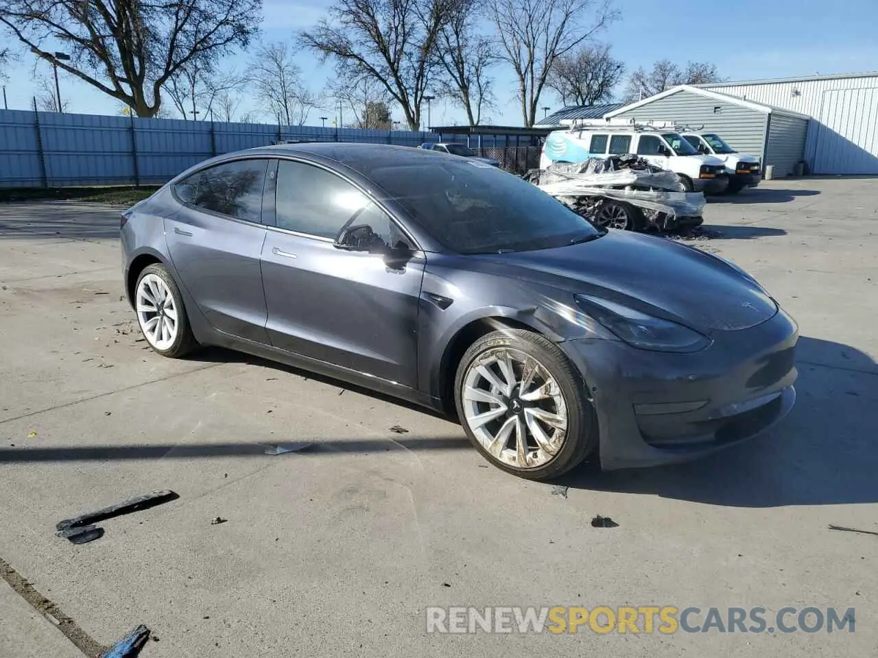 4 fotografías del automóvil dañado 5YJ3E1EAXNF360200 TESLA MODEL 3 2022