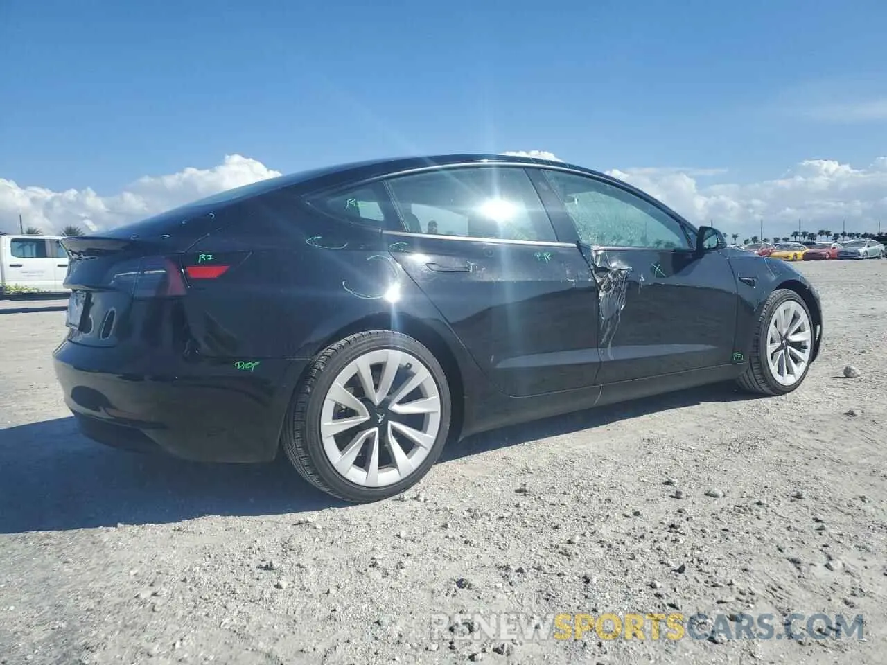3 fotografías del automóvil dañado 5YJ3E1EAXNF369334 TESLA MODEL 3 2022