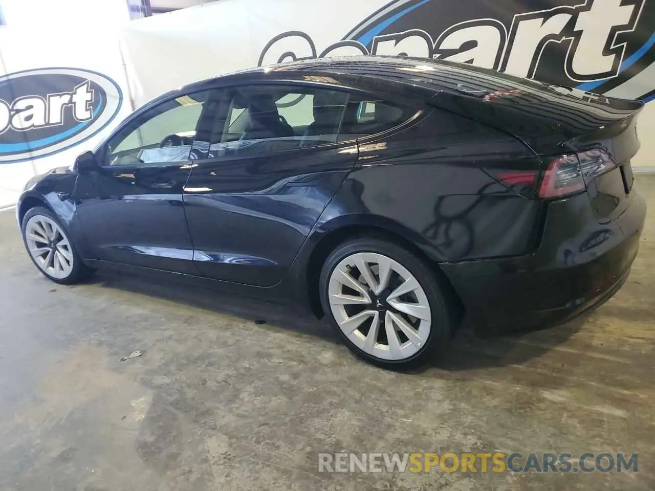 2 fotografías del automóvil dañado 5YJ3E1EAXNF371455 TESLA MODEL 3 2022