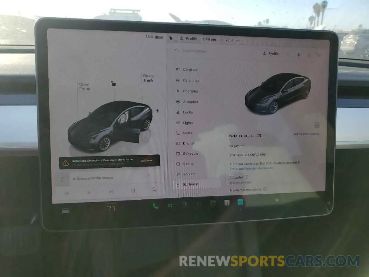 9 fotografías del automóvil dañado 5YJ3E1EAXNF374601 TESLA MODEL 3 2022