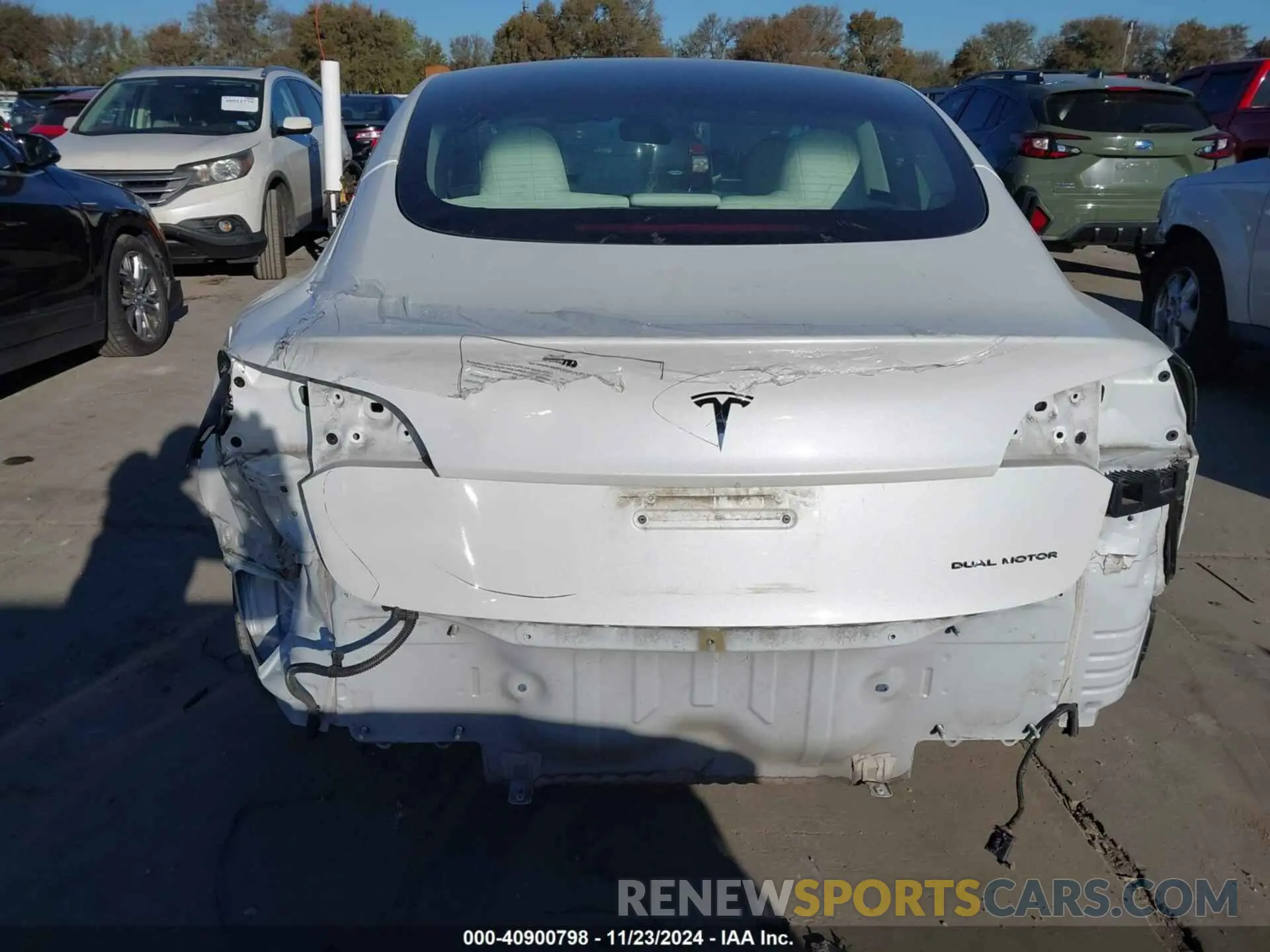 6 fotografías del automóvil dañado 5YJ3E1EB0NF114507 TESLA MODEL 3 2022