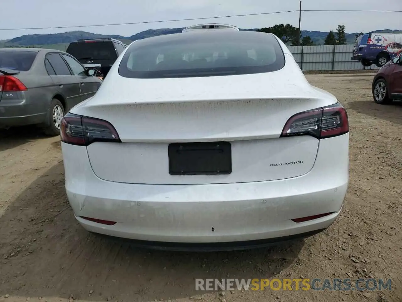 6 fotografías del automóvil dañado 5YJ3E1EB0NF123224 TESLA MODEL 3 2022