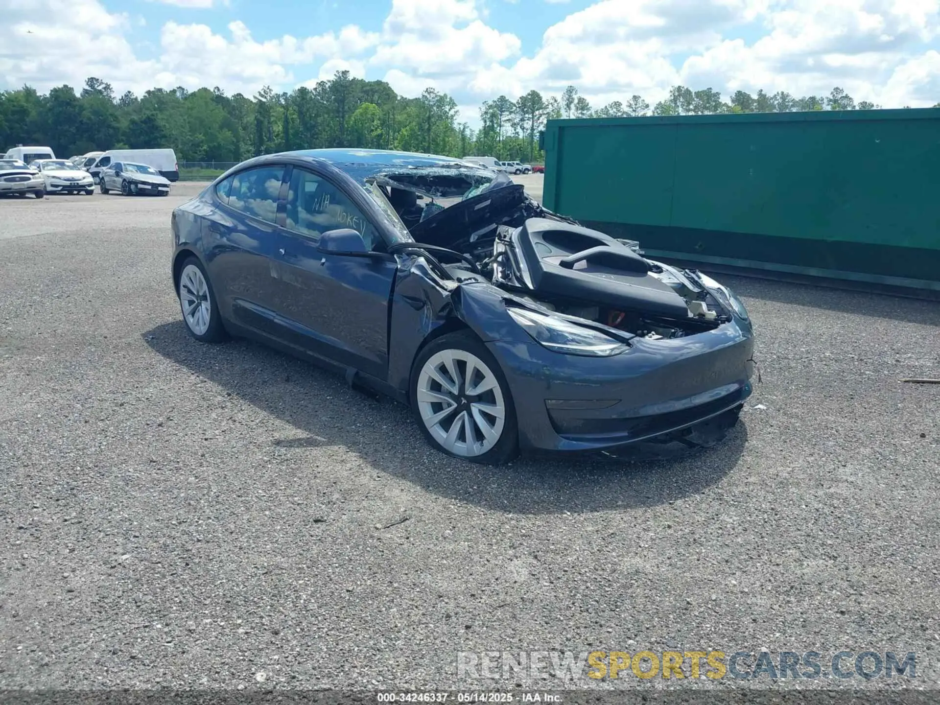 1 fotografías del automóvil dañado 5YJ3E1EB0NF124664 TESLA MODEL 3 2022
