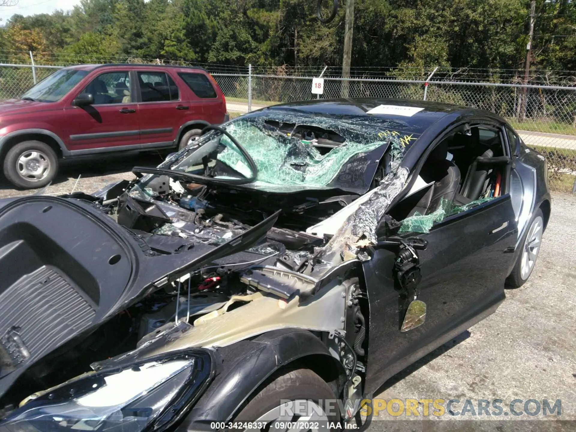 6 fotografías del automóvil dañado 5YJ3E1EB0NF124664 TESLA MODEL 3 2022