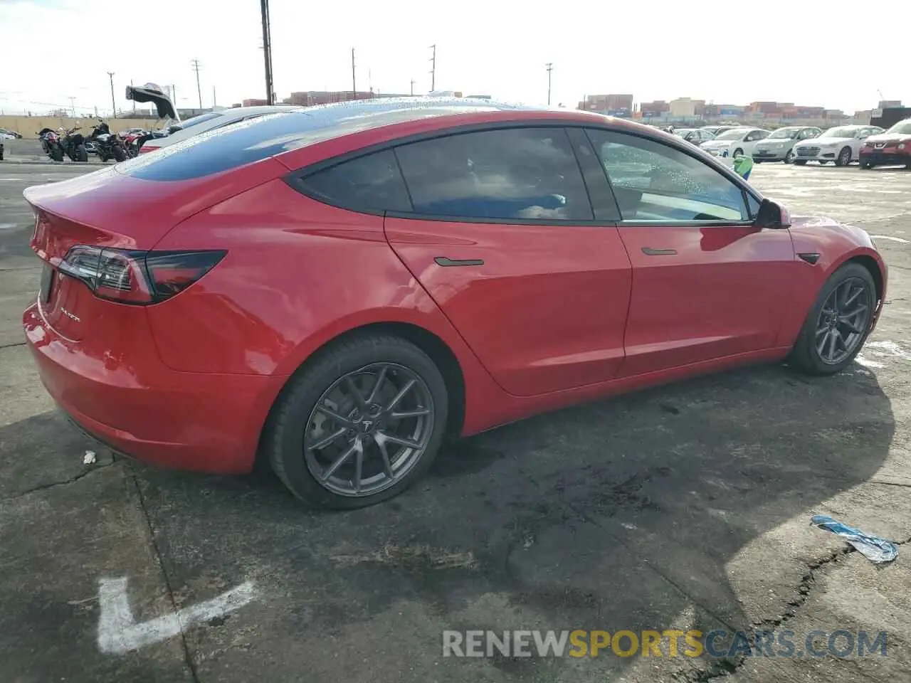 3 fotografías del automóvil dañado 5YJ3E1EB0NF134417 TESLA MODEL 3 2022