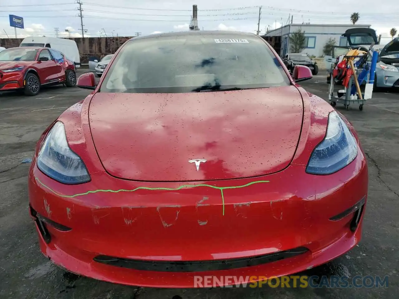 5 fotografías del automóvil dañado 5YJ3E1EB0NF134417 TESLA MODEL 3 2022