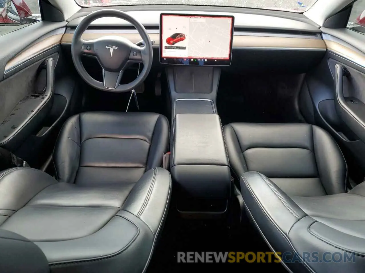 8 fotografías del automóvil dañado 5YJ3E1EB0NF134417 TESLA MODEL 3 2022