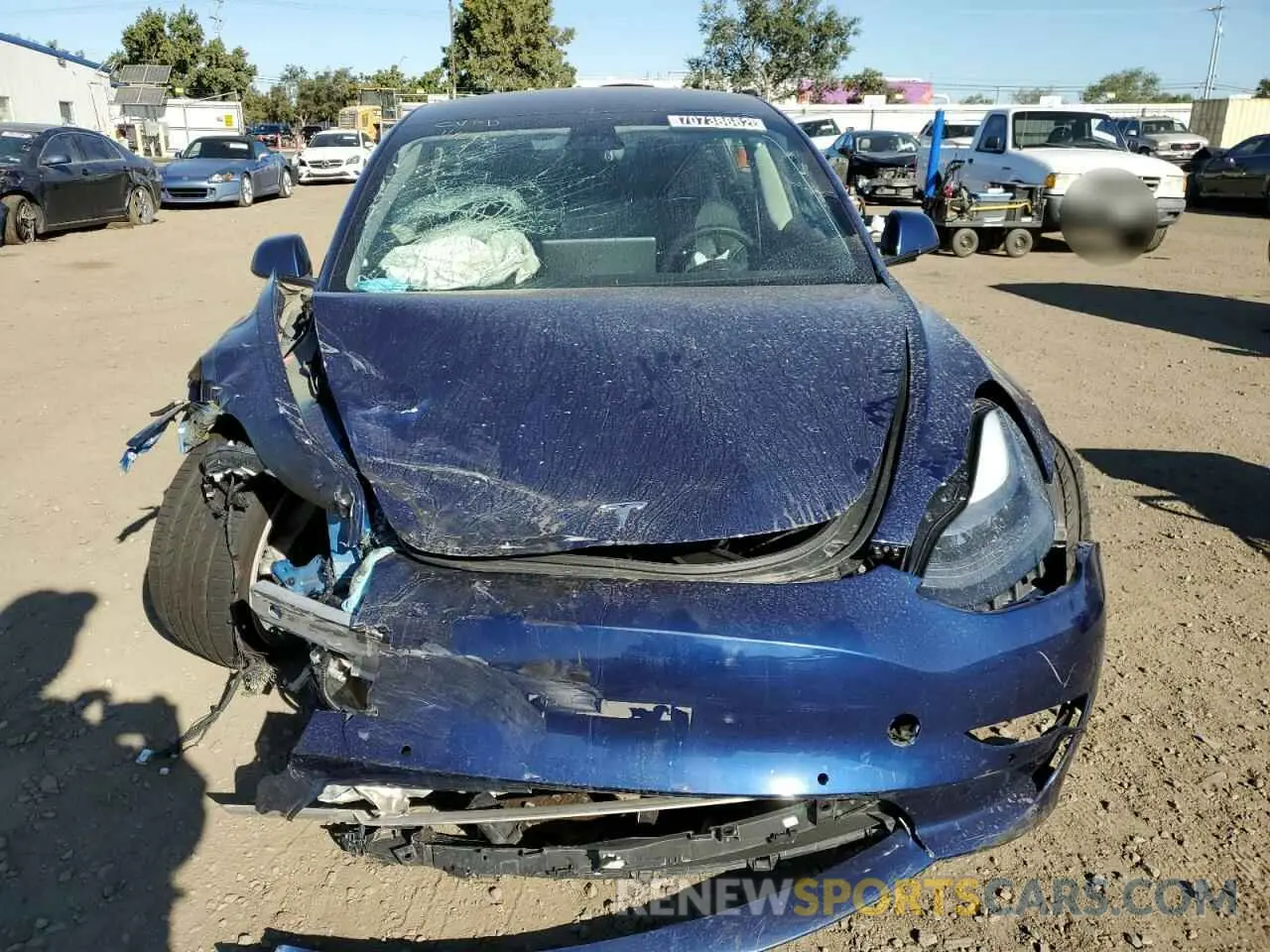 5 fotografías del automóvil dañado 5YJ3E1EB0NF142582 TESLA MODEL 3 2022