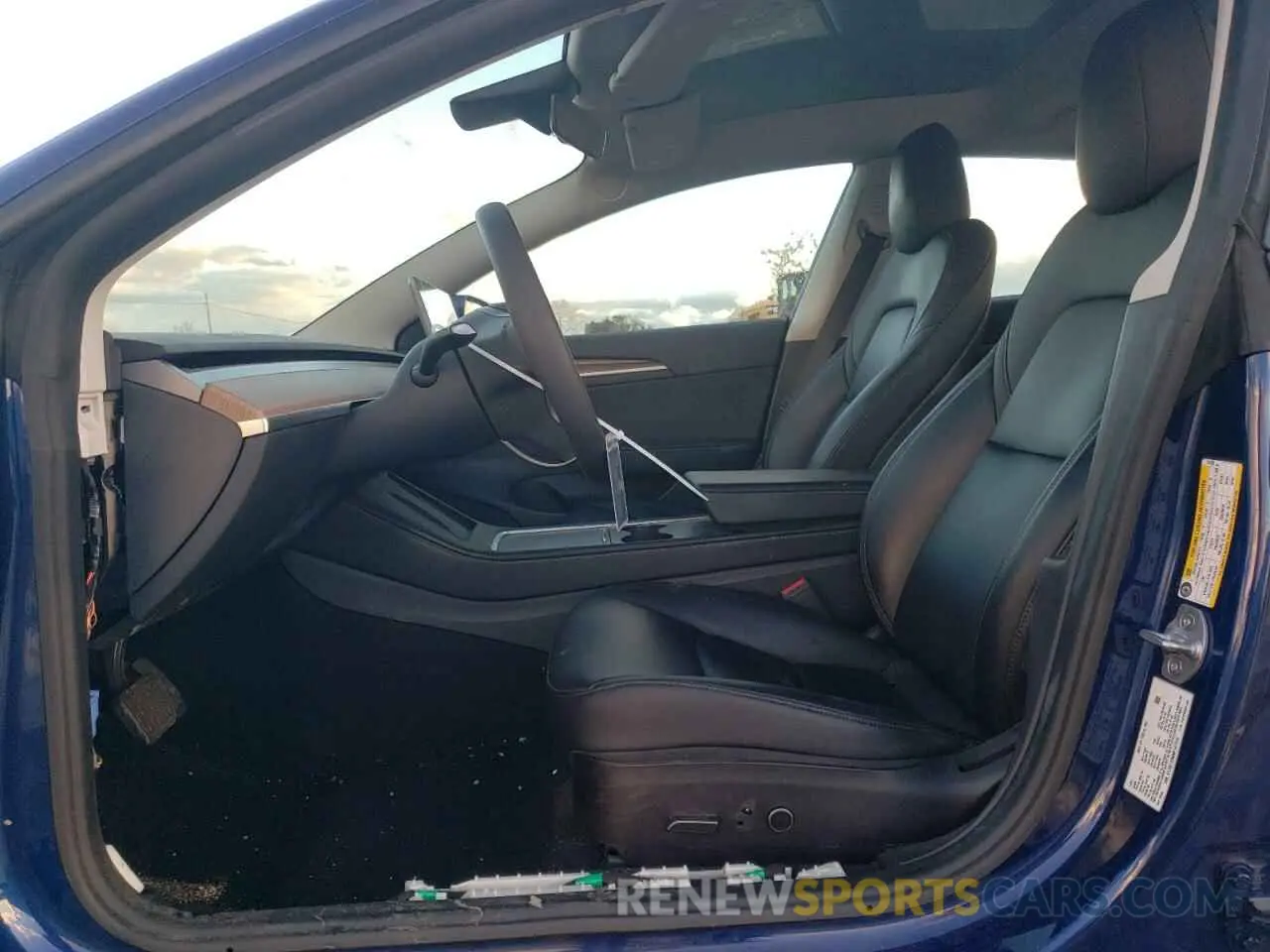 7 fotografías del automóvil dañado 5YJ3E1EB0NF147376 TESLA MODEL 3 2022