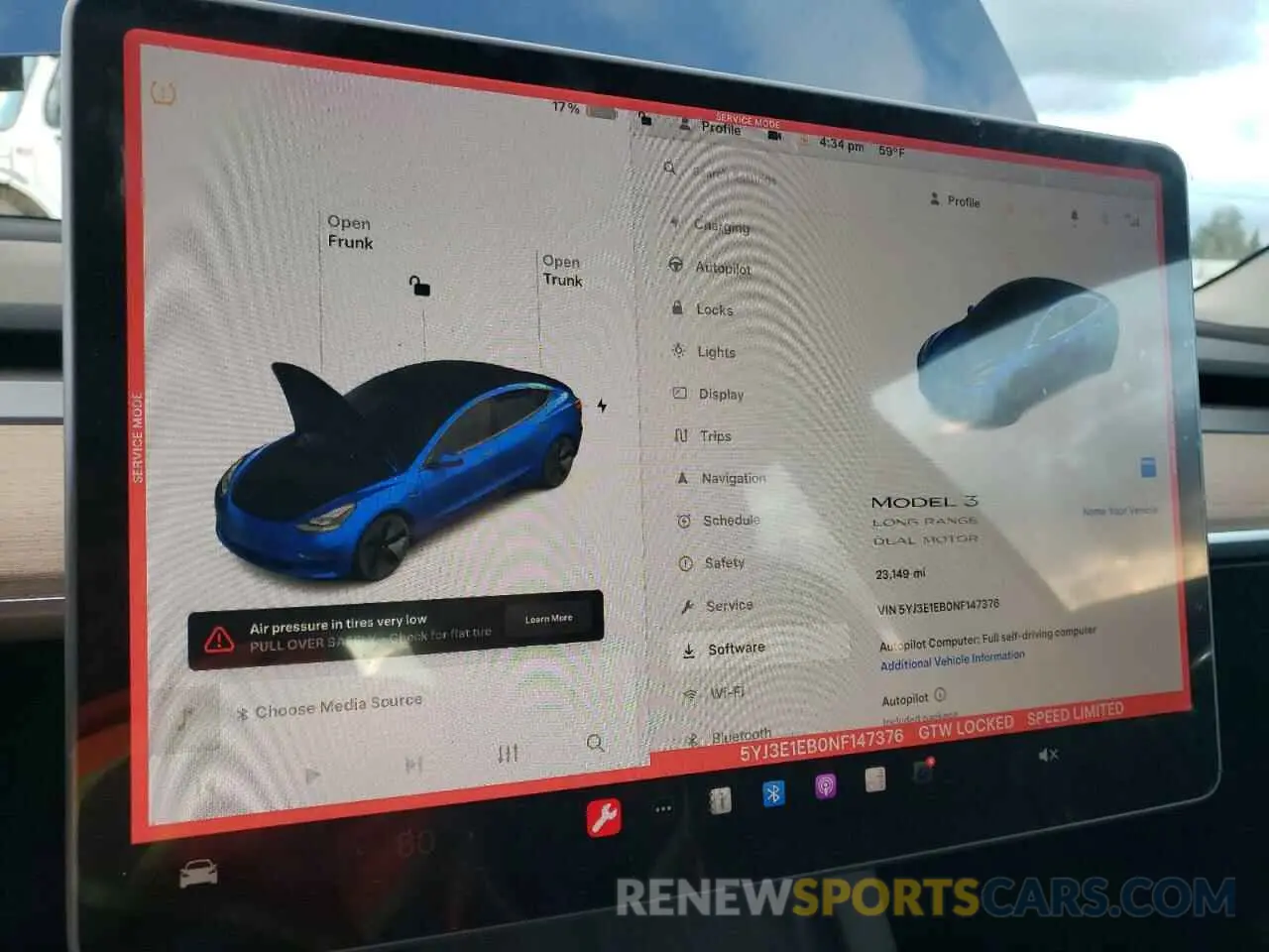 9 fotografías del automóvil dañado 5YJ3E1EB0NF147376 TESLA MODEL 3 2022