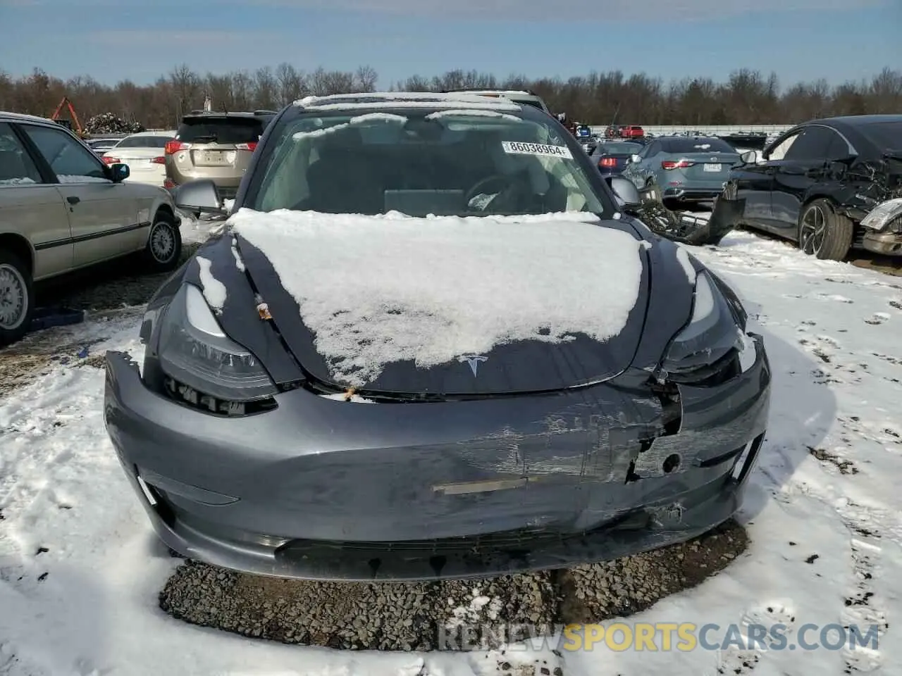 5 fotografías del automóvil dañado 5YJ3E1EB0NF161388 TESLA MODEL 3 2022