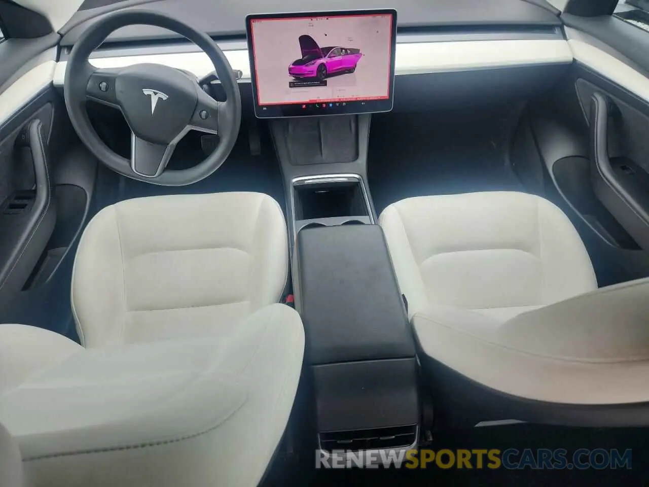 8 fotografías del automóvil dañado 5YJ3E1EB0NF163495 TESLA MODEL 3 2022