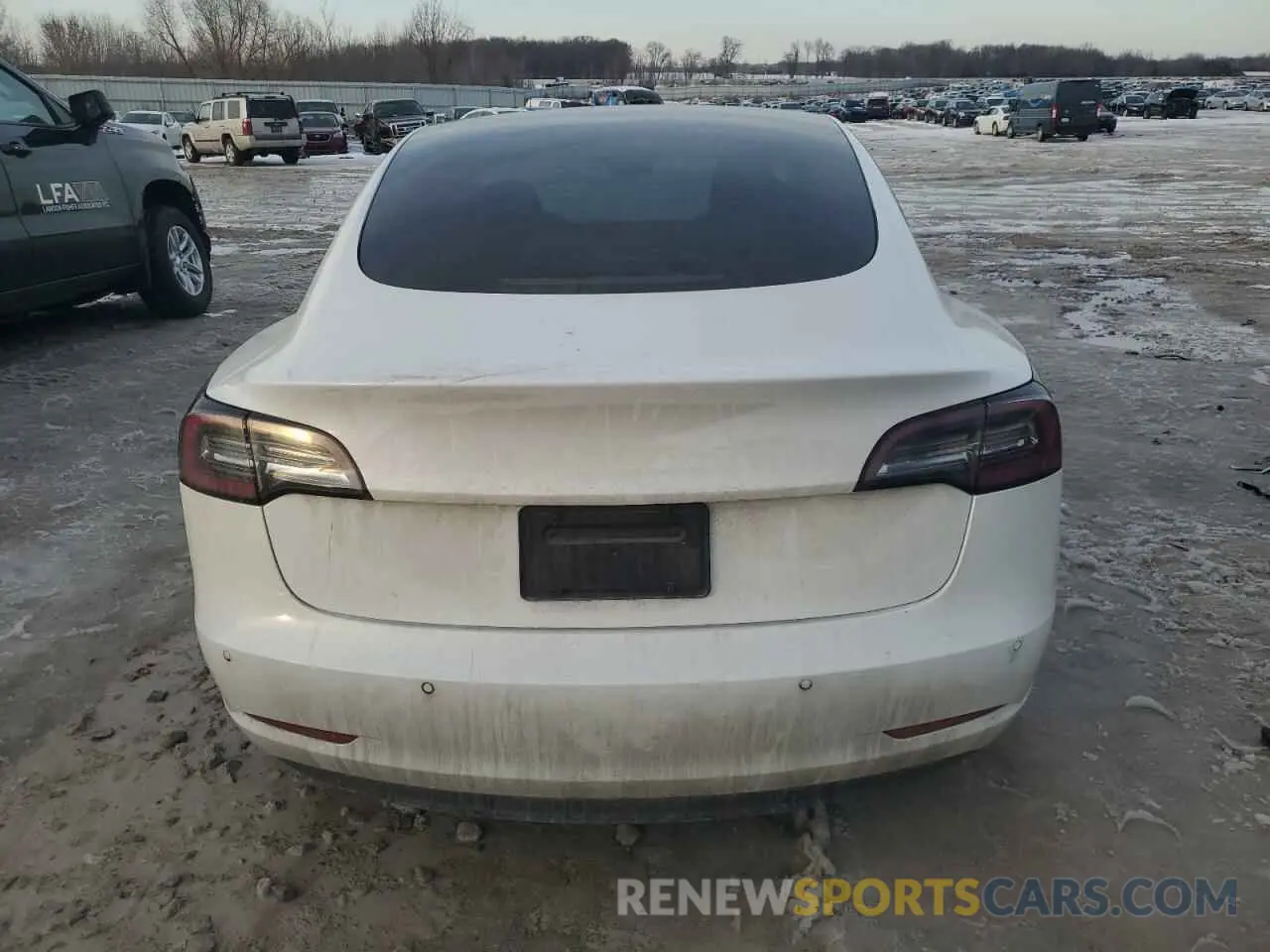 6 fotografías del automóvil dañado 5YJ3E1EB0NF201243 TESLA MODEL 3 2022