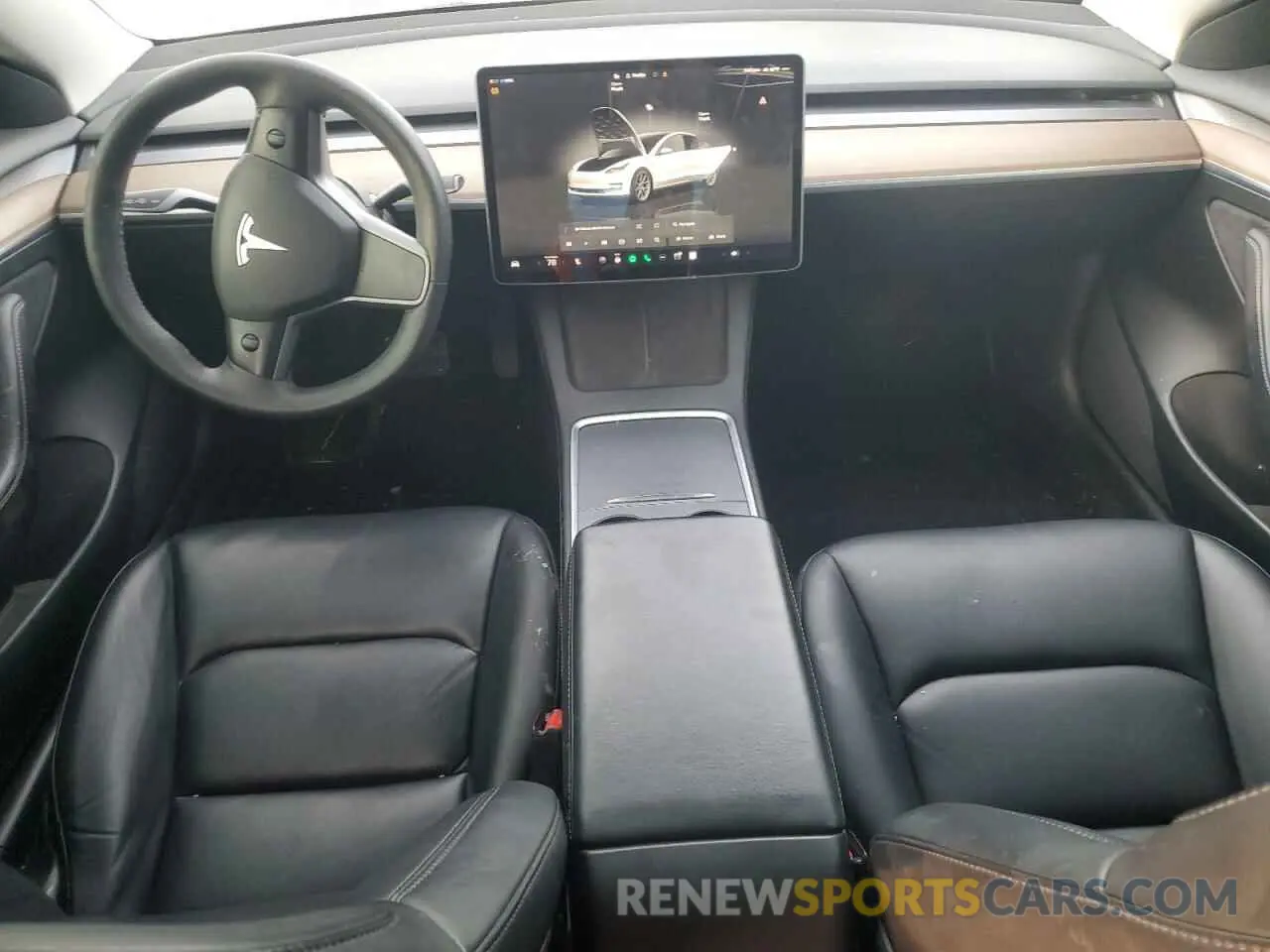 8 fotografías del automóvil dañado 5YJ3E1EB0NF201243 TESLA MODEL 3 2022