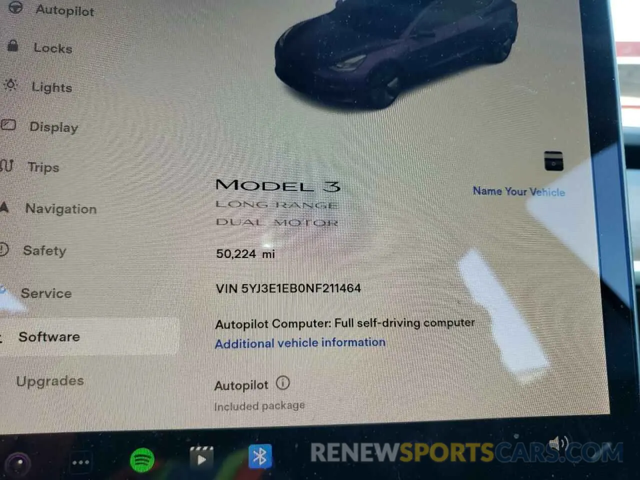 9 fotografías del automóvil dañado 5YJ3E1EB0NF211464 TESLA MODEL 3 2022