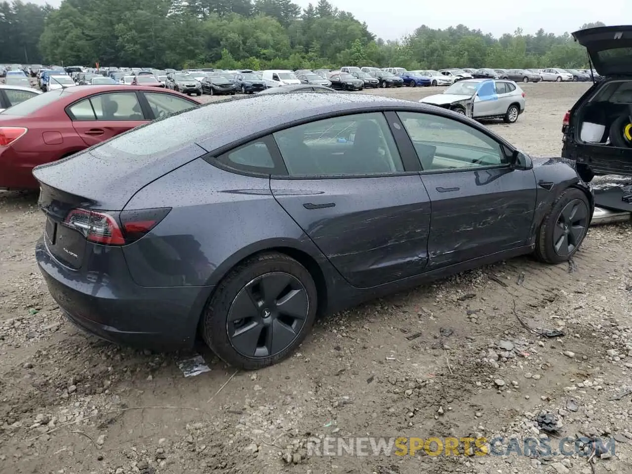 3 fotografías del automóvil dañado 5YJ3E1EB0NF232024 TESLA MODEL 3 2022