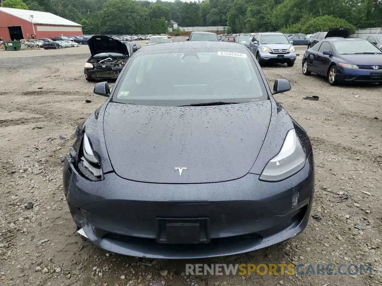 5 fotografías del automóvil dañado 5YJ3E1EB0NF232024 TESLA MODEL 3 2022
