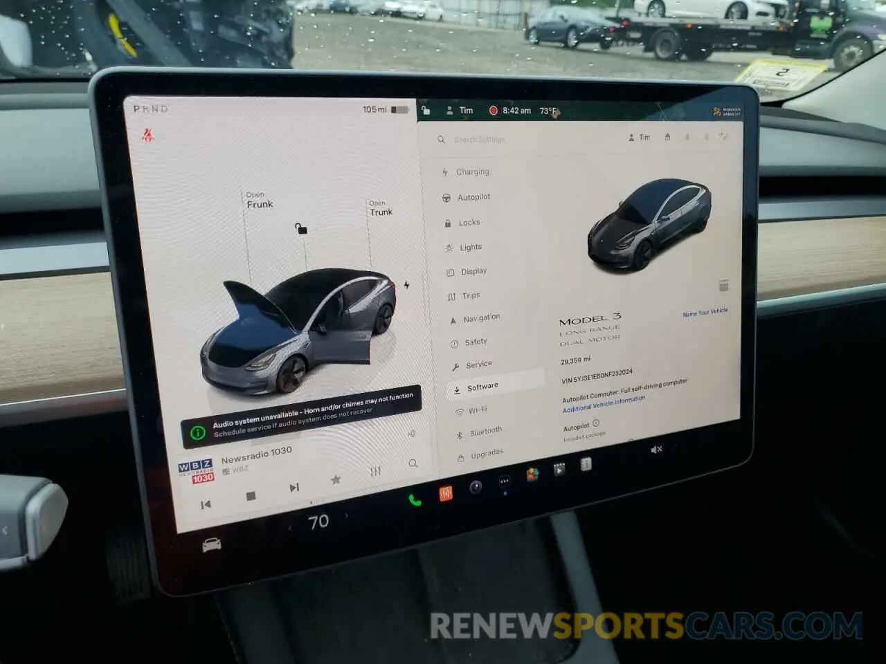 9 fotografías del automóvil dañado 5YJ3E1EB0NF232024 TESLA MODEL 3 2022