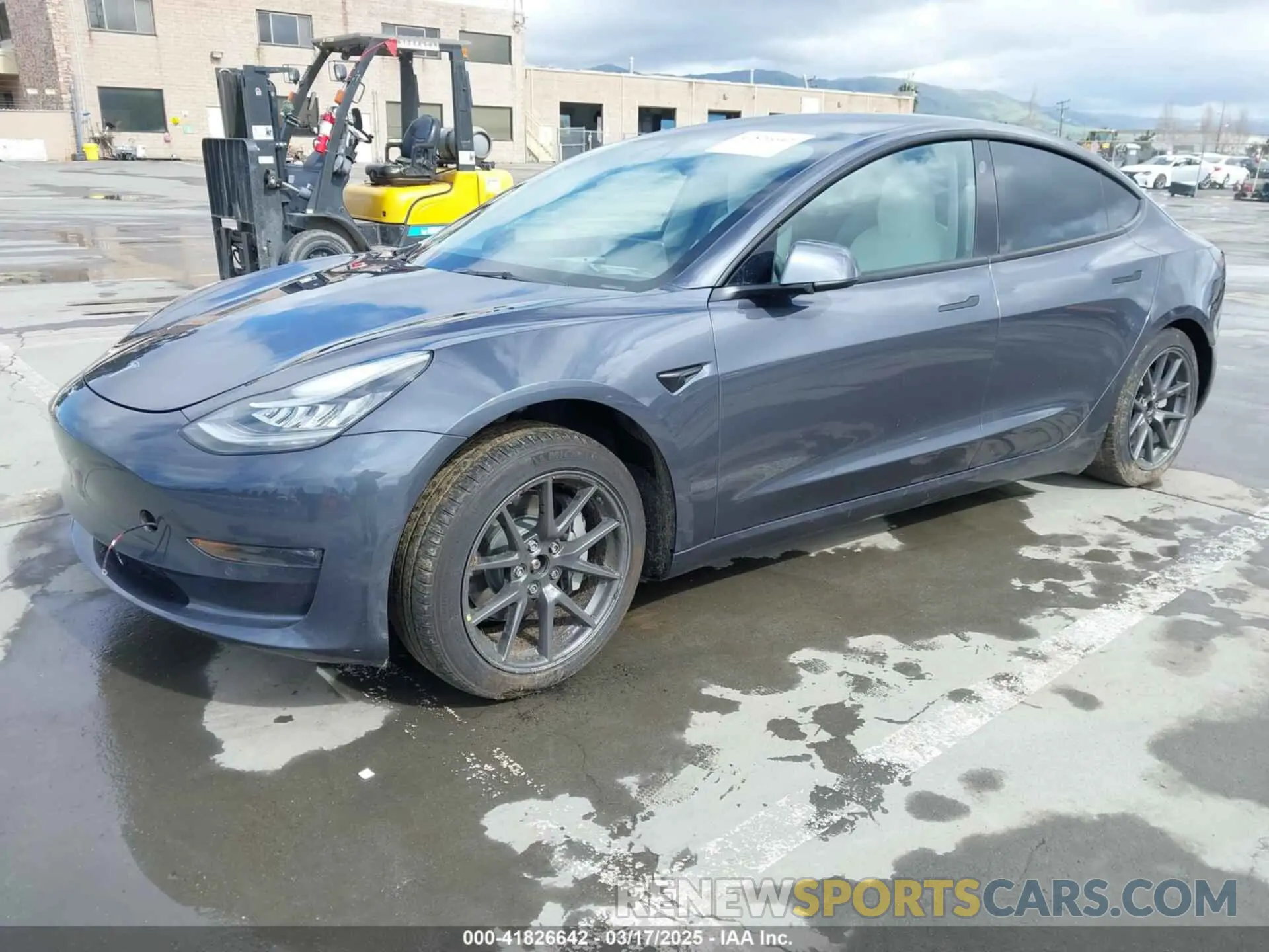 2 fotografías del automóvil dañado 5YJ3E1EB0NF259904 TESLA MODEL 3 2022