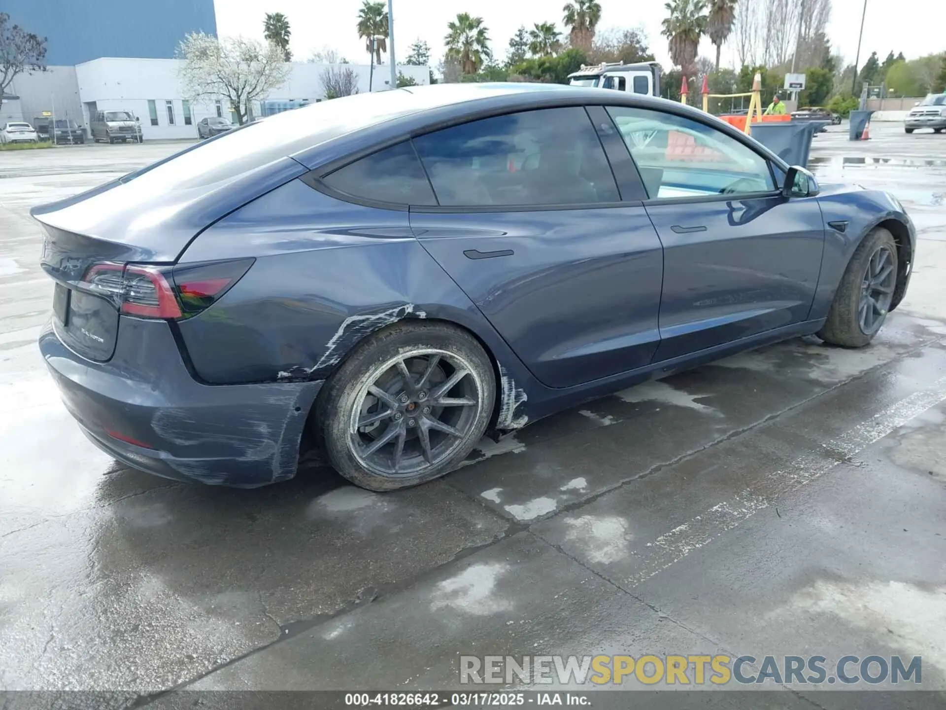 4 fotografías del automóvil dañado 5YJ3E1EB0NF259904 TESLA MODEL 3 2022