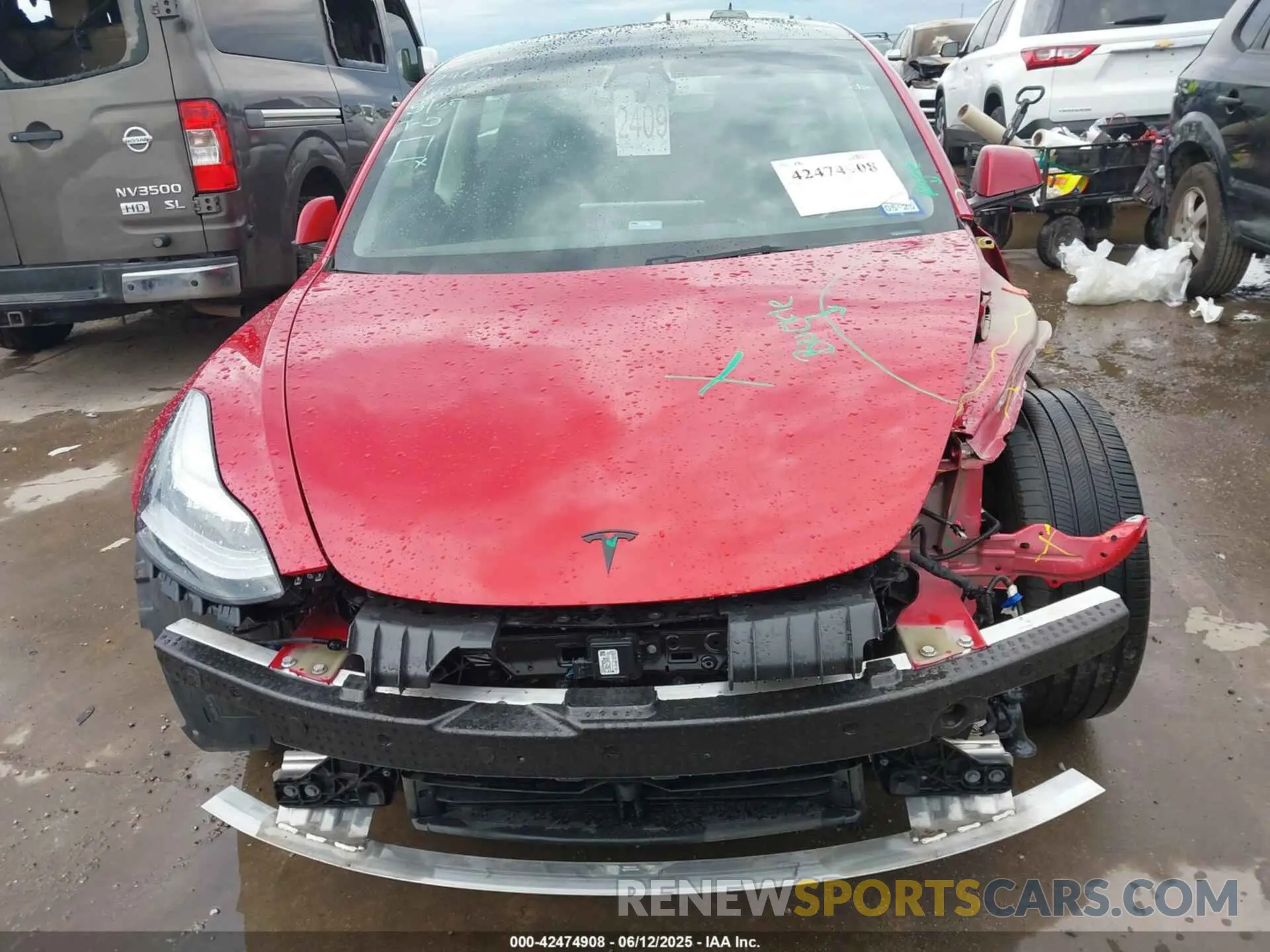 12 fotografías del automóvil dañado 5YJ3E1EB0NF260521 TESLA MODEL 3 2022