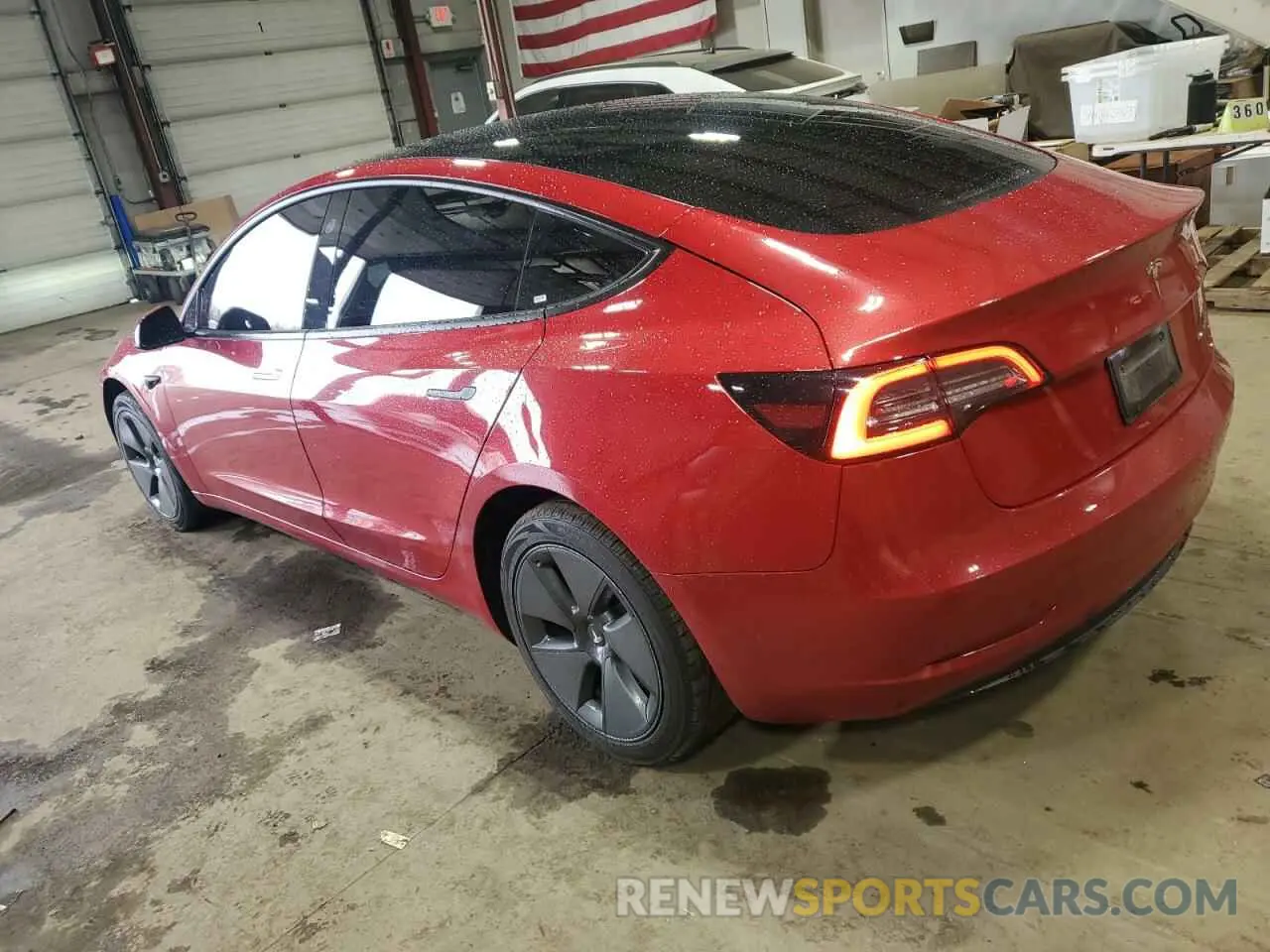 2 fotografías del automóvil dañado 5YJ3E1EB0NF290070 TESLA MODEL 3 2022