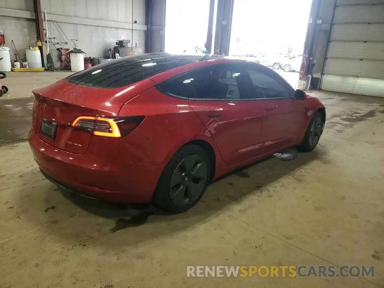 3 fotografías del automóvil dañado 5YJ3E1EB0NF290070 TESLA MODEL 3 2022