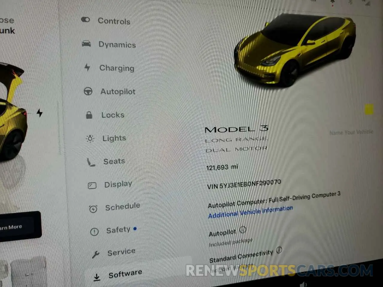 9 fotografías del automóvil dañado 5YJ3E1EB0NF290070 TESLA MODEL 3 2022