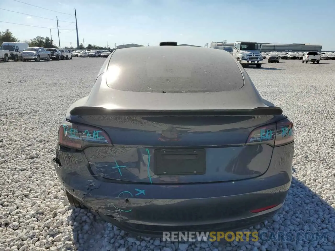6 fotografías del automóvil dañado 5YJ3E1EB0NF300466 TESLA MODEL 3 2022