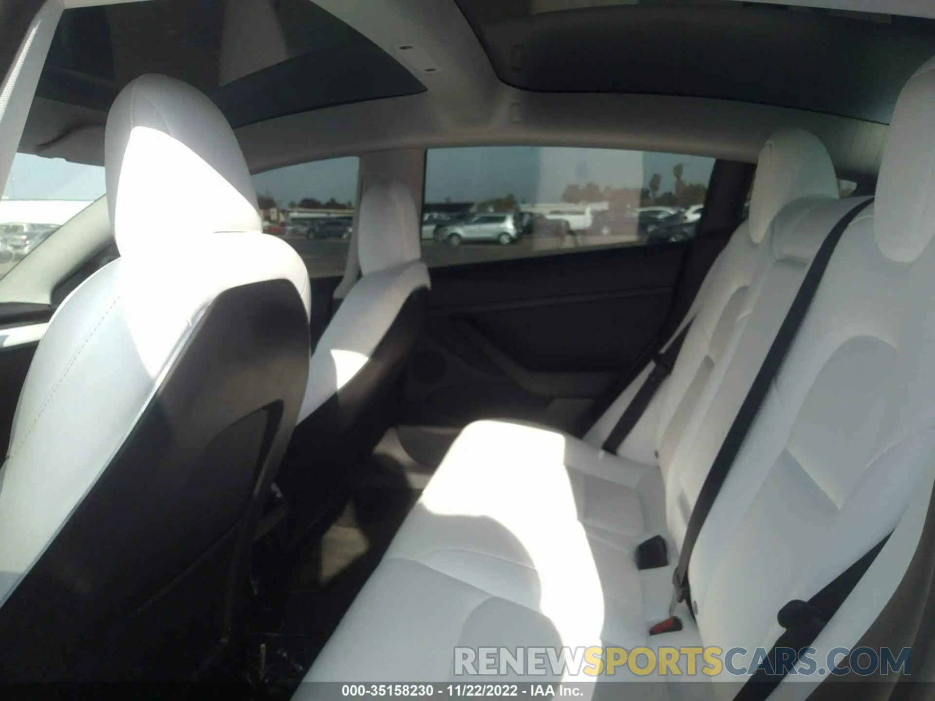 8 fotografías del automóvil dañado 5YJ3E1EB0NF316148 TESLA MODEL 3 2022