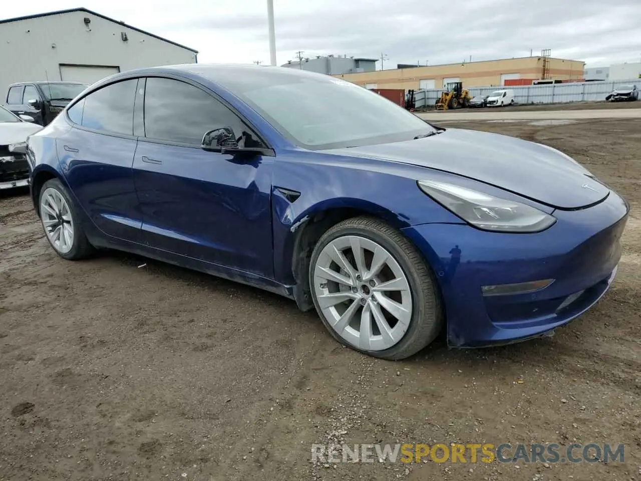 4 fotografías del automóvil dañado 5YJ3E1EB0NF326324 TESLA MODEL 3 2022