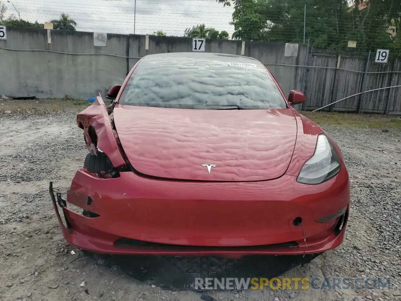 5 fotografías del automóvil dañado 5YJ3E1EB0NF333760 TESLA MODEL 3 2022