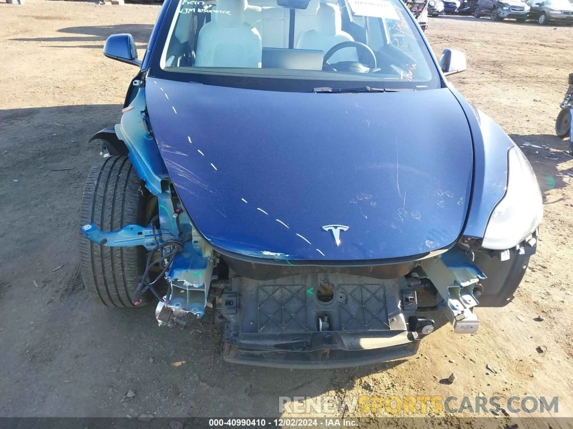 20 fotografías del automóvil dañado 5YJ3E1EB0NF343799 TESLA MODEL 3 2022