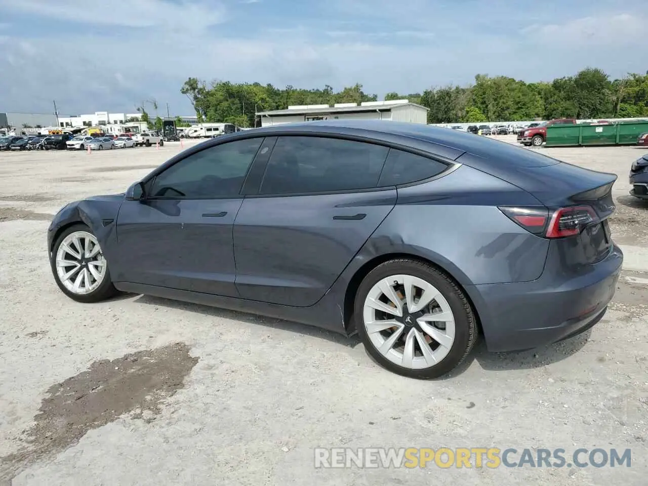 2 fotografías del automóvil dañado 5YJ3E1EB1NF105654 TESLA MODEL 3 2022