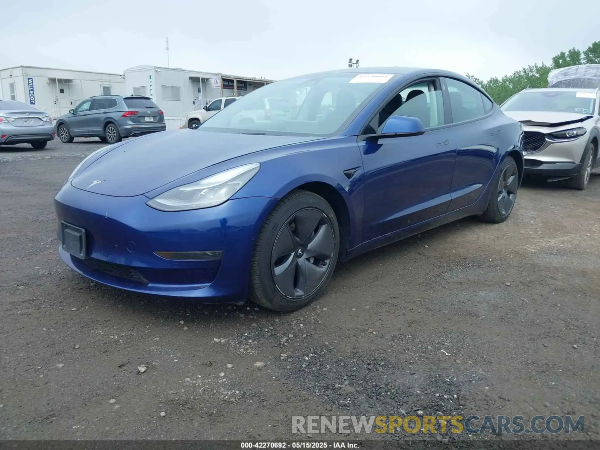 2 fotografías del automóvil dañado 5YJ3E1EB1NF115049 TESLA MODEL 3 2022
