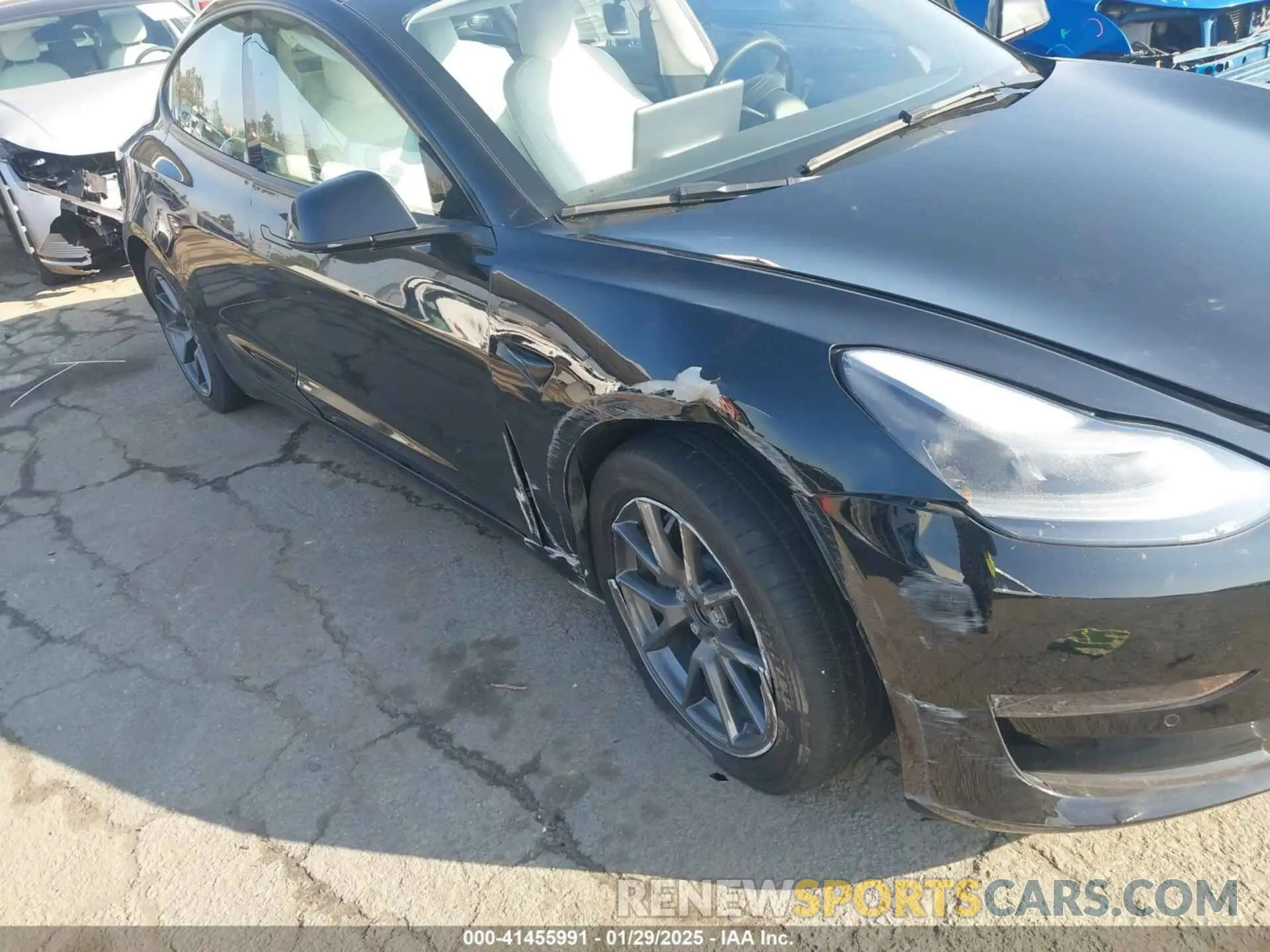 6 fotografías del automóvil dañado 5YJ3E1EB1NF115214 TESLA MODEL 3 2022