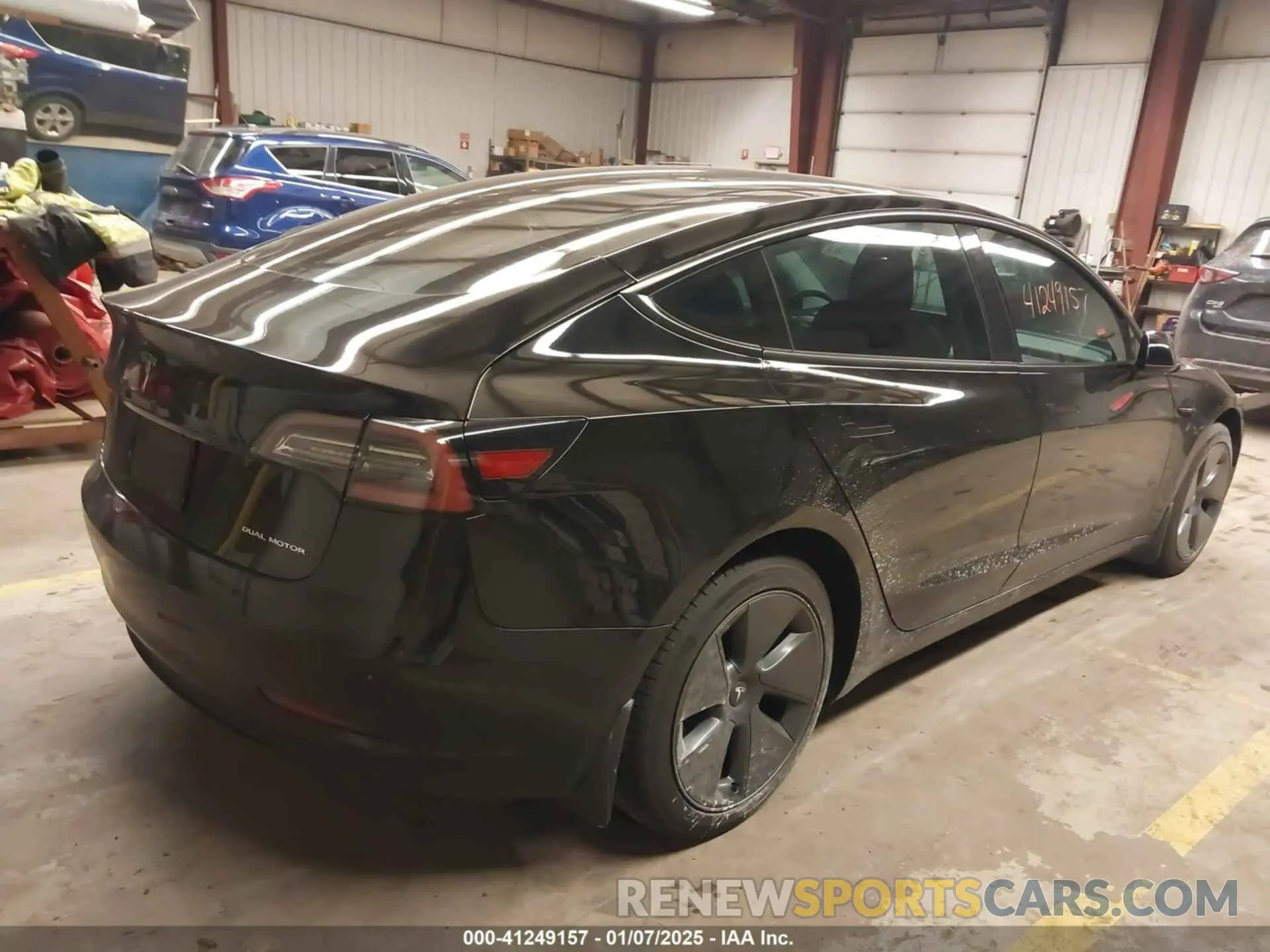 4 fotografías del automóvil dañado 5YJ3E1EB1NF120493 TESLA MODEL 3 2022