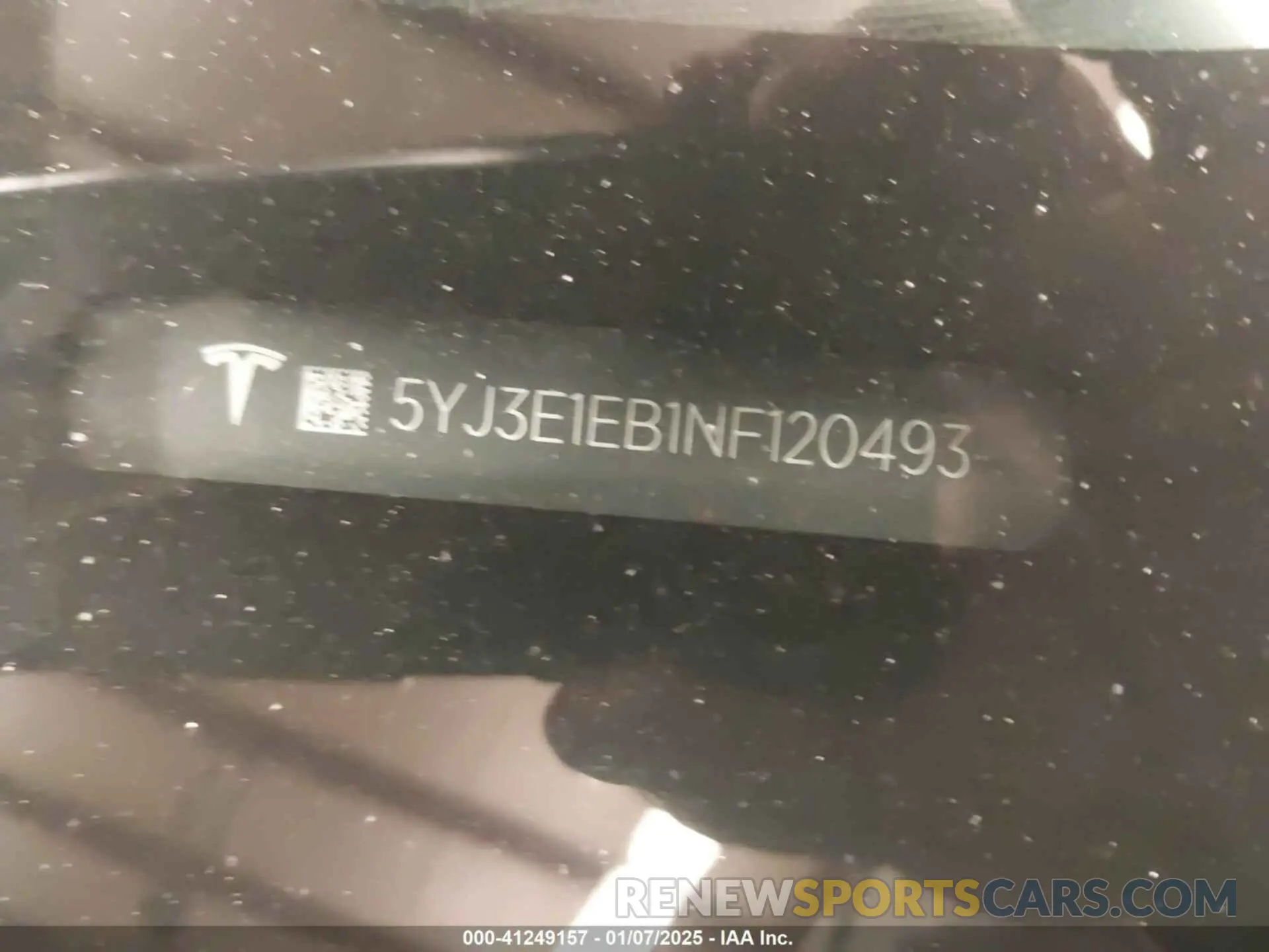9 fotografías del automóvil dañado 5YJ3E1EB1NF120493 TESLA MODEL 3 2022