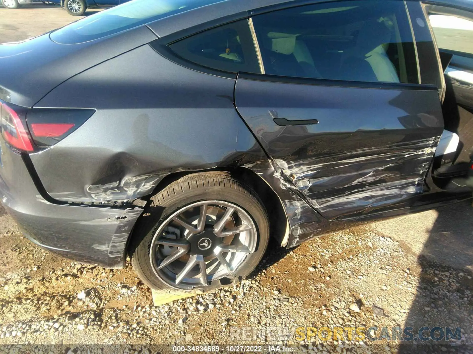 12 fotografías del automóvil dañado 5YJ3E1EB1NF125693 TESLA MODEL 3 2022