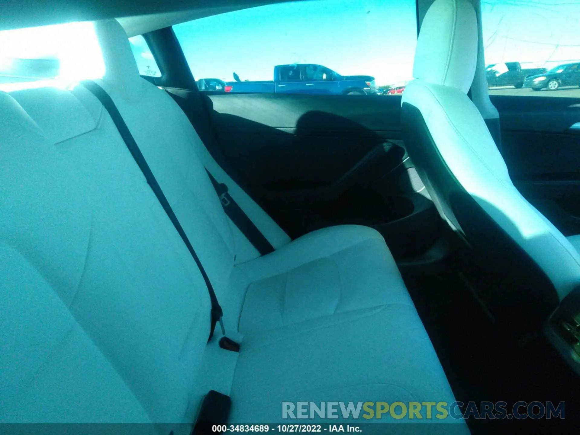 8 fotografías del automóvil dañado 5YJ3E1EB1NF125693 TESLA MODEL 3 2022