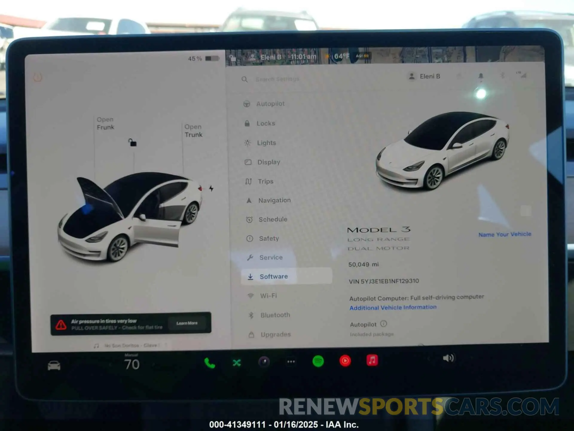 18 fotografías del automóvil dañado 5YJ3E1EB1NF129310 TESLA MODEL 3 2022