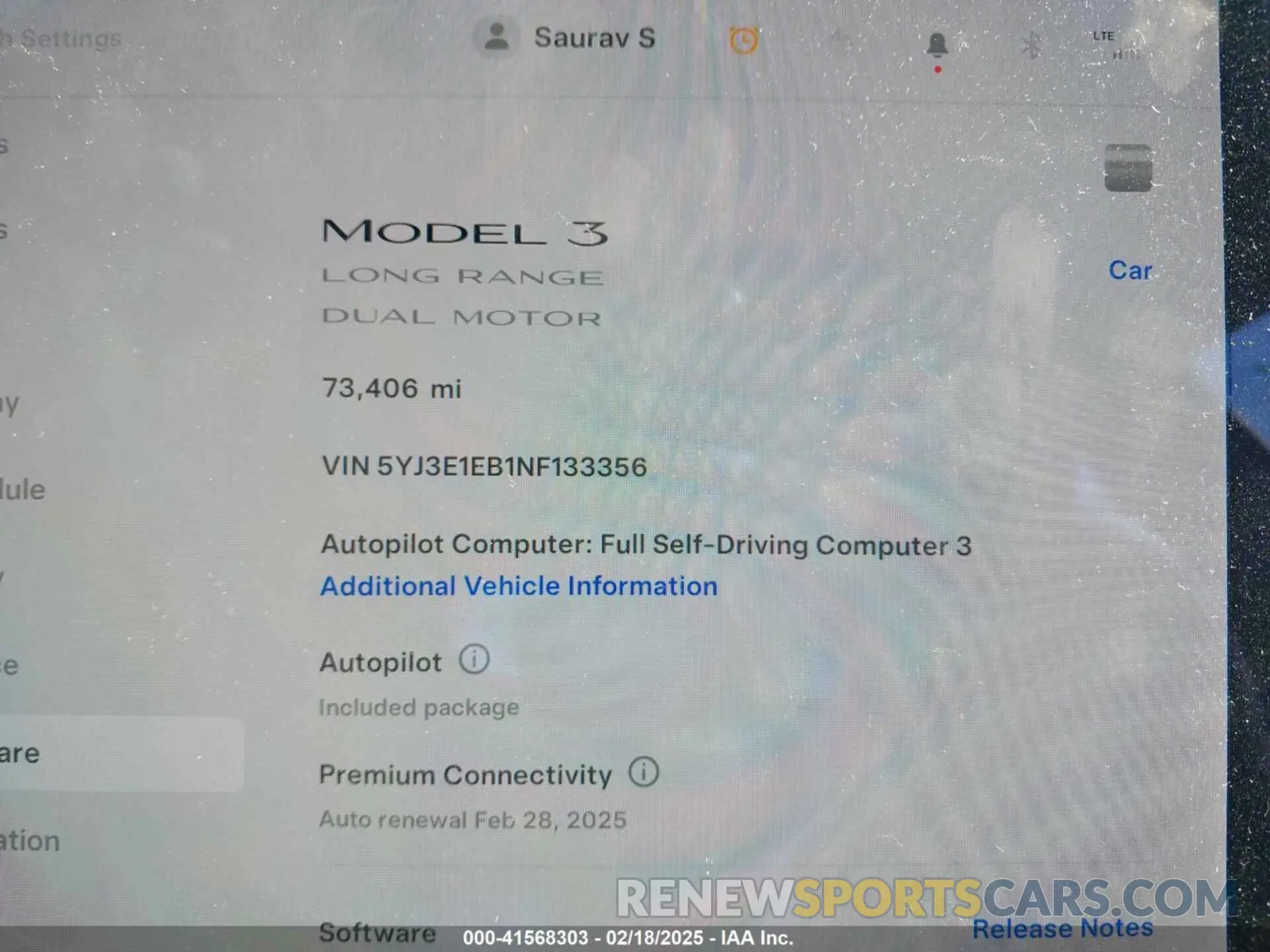 7 fotografías del automóvil dañado 5YJ3E1EB1NF133356 TESLA MODEL 3 2022