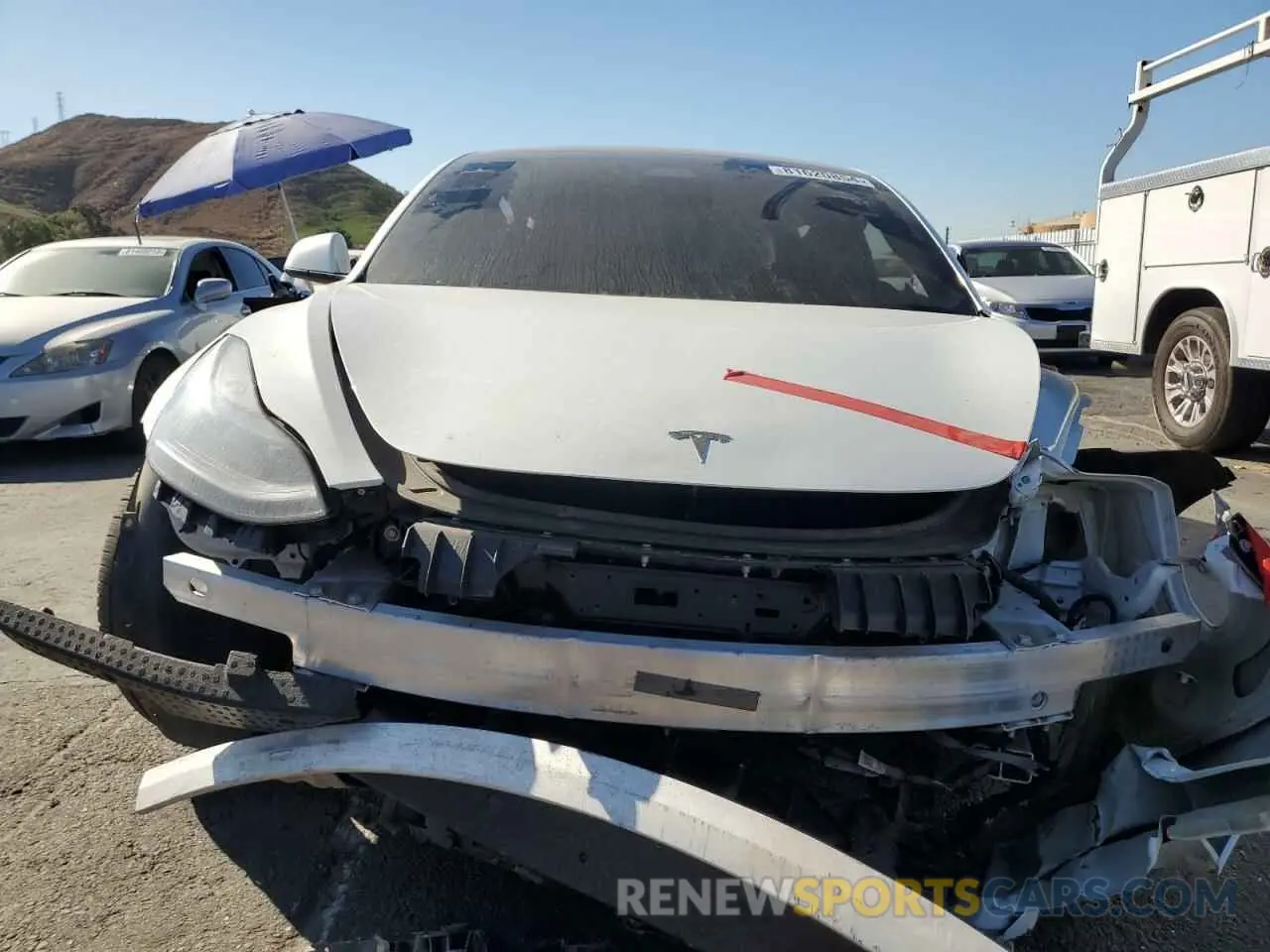 5 fotografías del automóvil dañado 5YJ3E1EB1NF136192 TESLA MODEL 3 2022
