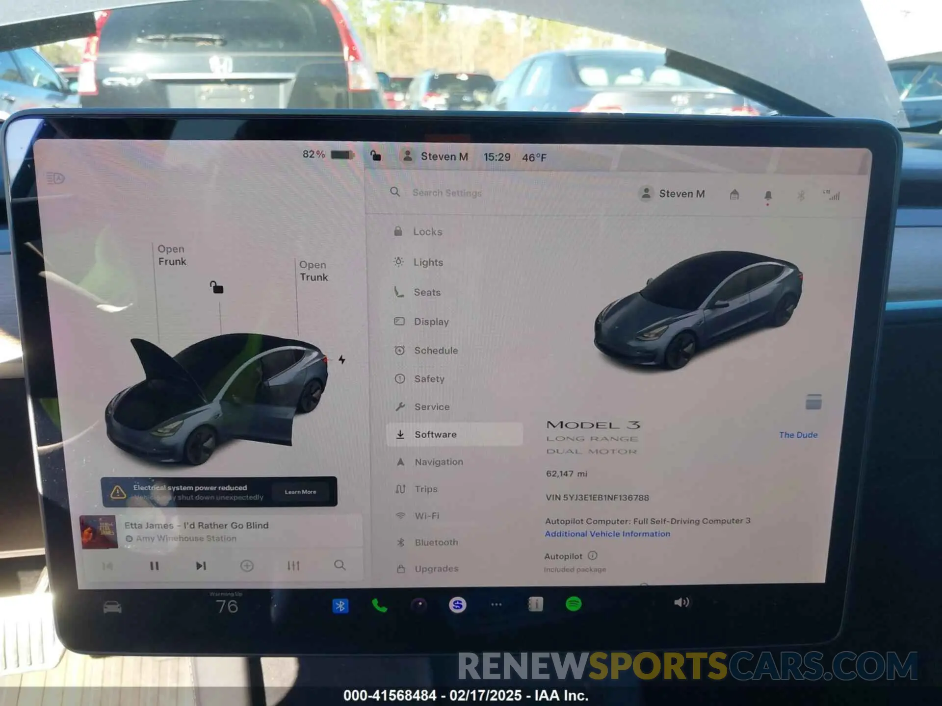 18 fotografías del automóvil dañado 5YJ3E1EB1NF136788 TESLA MODEL 3 2022