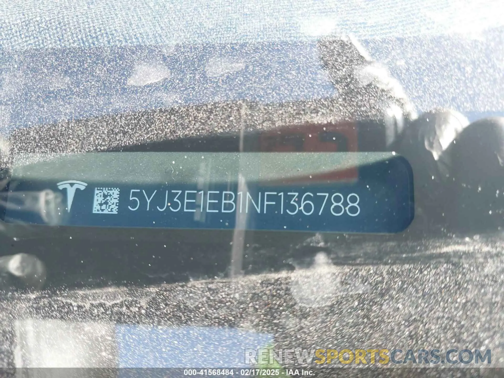 9 fotografías del automóvil dañado 5YJ3E1EB1NF136788 TESLA MODEL 3 2022