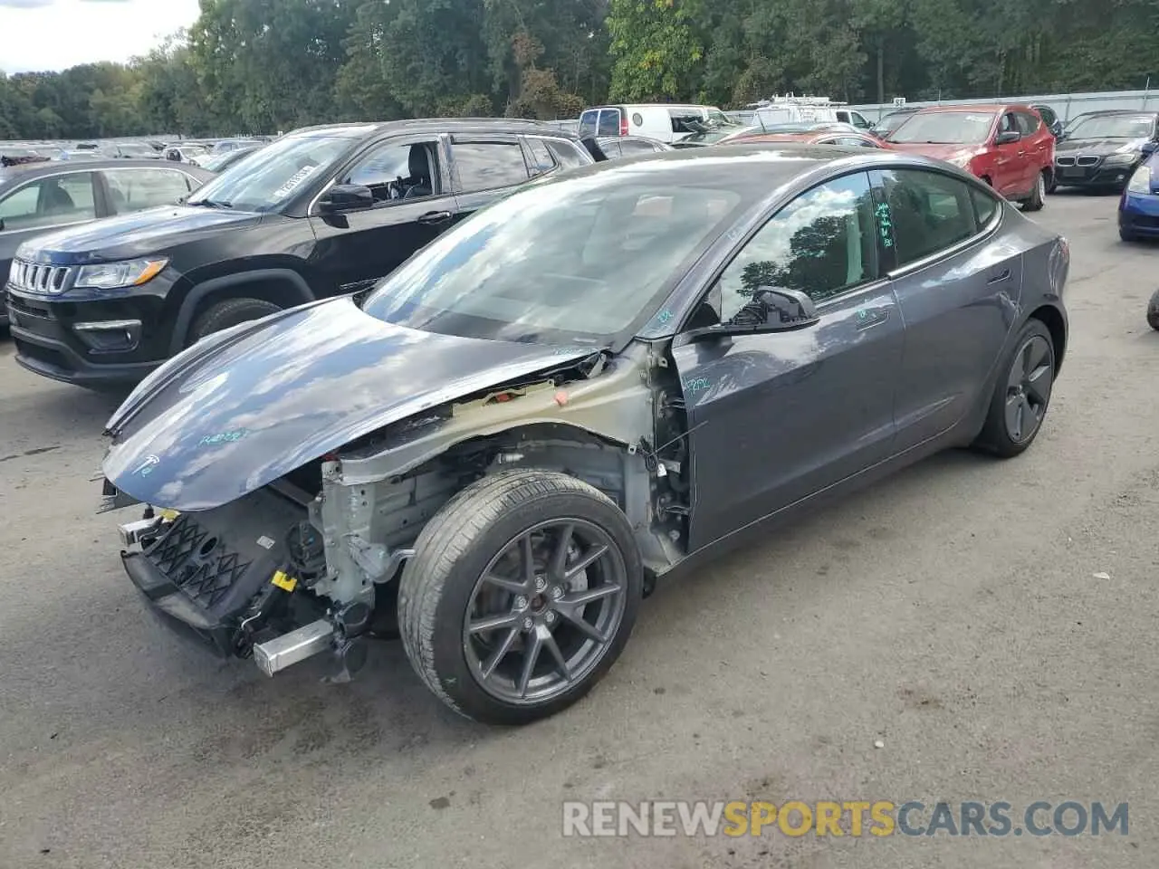 1 fotografías del automóvil dañado 5YJ3E1EB1NF175638 TESLA MODEL 3 2022
