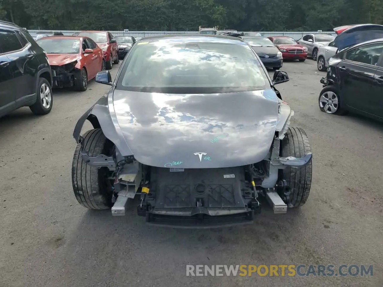 5 fotografías del automóvil dañado 5YJ3E1EB1NF175638 TESLA MODEL 3 2022